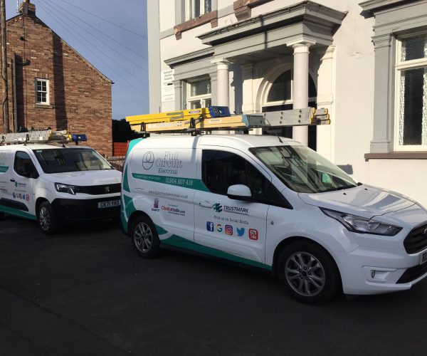 Full Circuit Electrical Van Outside Rented Property